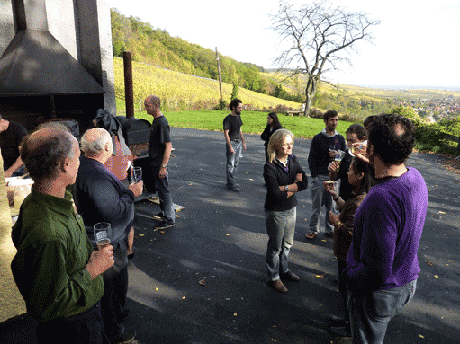 Bruderbach repas pris sur la terrasse