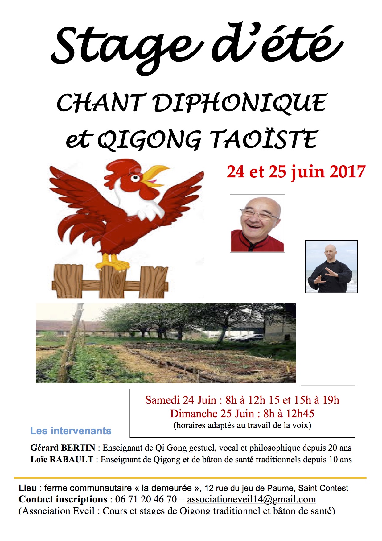 affiche stage chant 2017