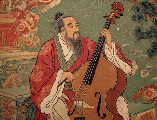 Kongzi joue de la contrebasse